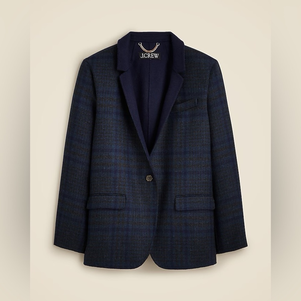 NWT J.Crew Leighton Blazer-Jacket in Plaid Double Faced Wool